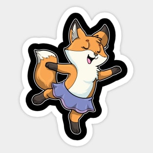 Fox as Ballerina at Ballet with Skirt Sticker